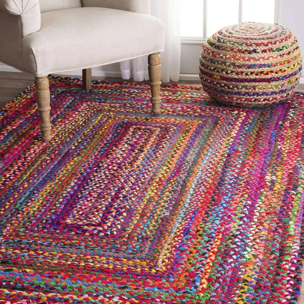 nuLOOM Hand Braided Tammara MGNM04A Multi 5& x 8& Oval Area Rug