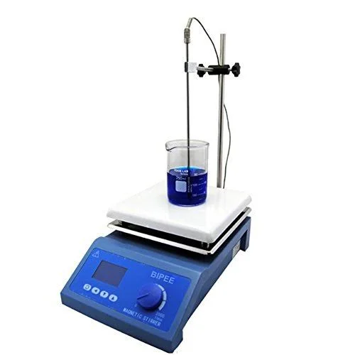 Bipee SH-4C Laboratory Digital Magnetic Stirrer Plate, 19x19cm Ceramic Panel, 0~1600RPM, 5L Volume, Heating &Stirring Type