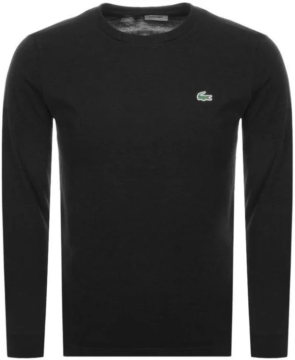 Lacoste Sport Long Sleeved T Shirt Black
