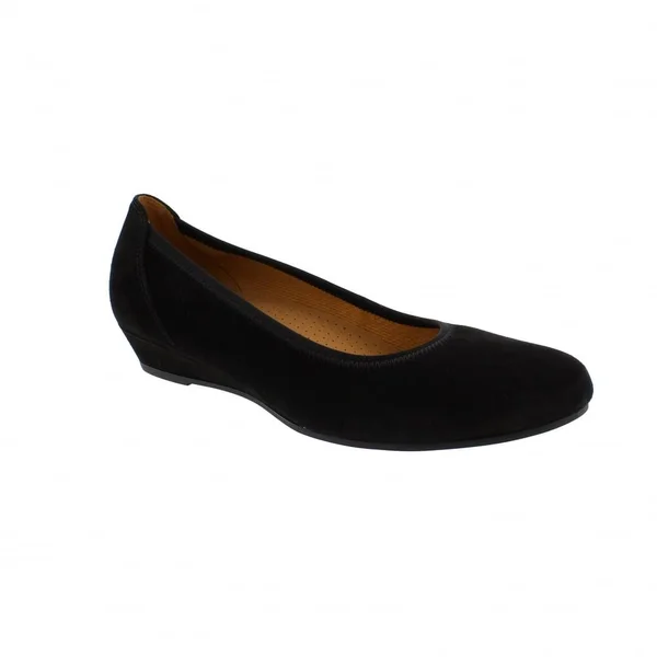 Gabor Chester Womens Wedge Pumps Black Suede 02-690-47 5.5 UK
