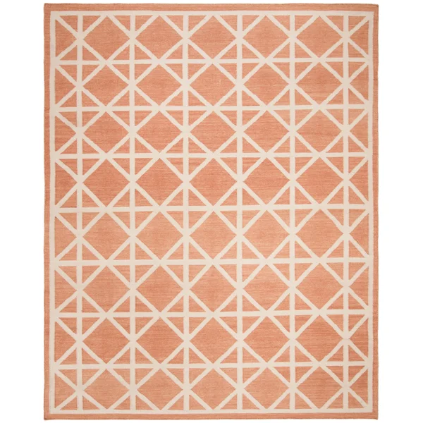 Safavieh Dhurries Dhu558B 2&6x22 x 8&0x22 Runner Purple, Ivory Area Rug