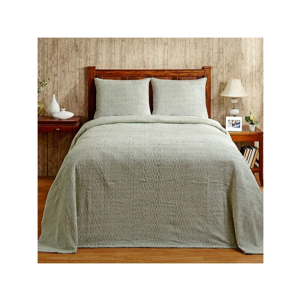 Better Trends Natick Chenille Bedspread King Sage