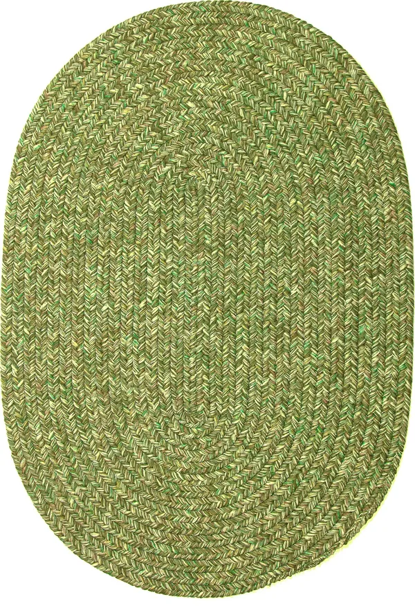 Rhody Rug Sandi Indoor/Outdoor Braided Rug - Bayleaf 10& x 13& Oval