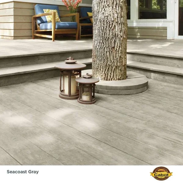 Cabot Pre-Tinted Seacoast Gray Semi-Solid Exterior Wood Stain and Sealer (5-Gallon)
