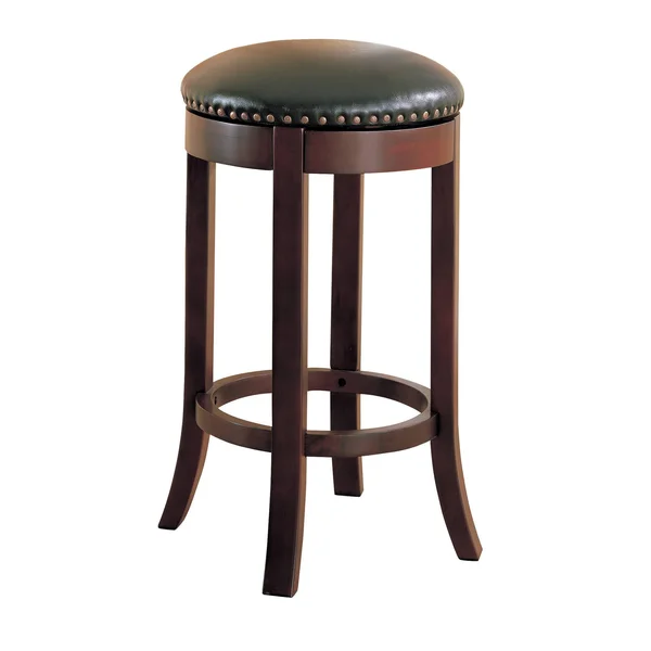 Contemporary 29x22 Swivel Bar Stool with Upholstered Seat Brown Set of 2