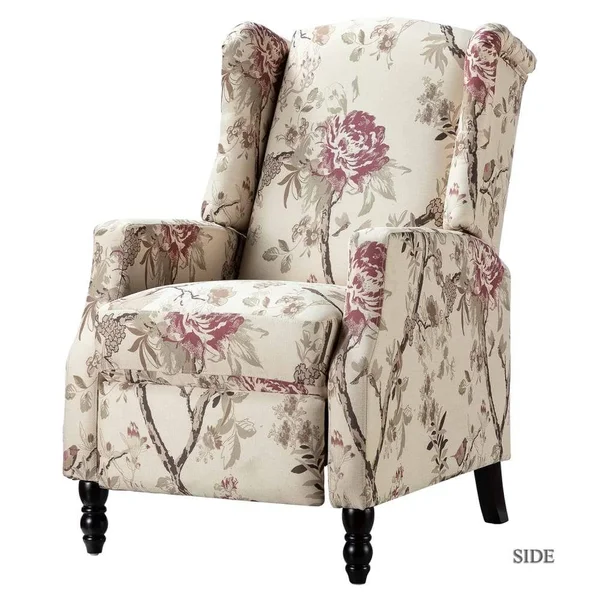 Jayden Creation Celia Black Wing Back Manual Recliner