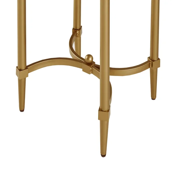 Madison Park Bordeaux End White/Gold Table
