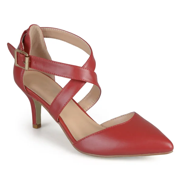 Journee Collection Women's &Riva& Pointed Toe Matte Pumps - Nude - 11