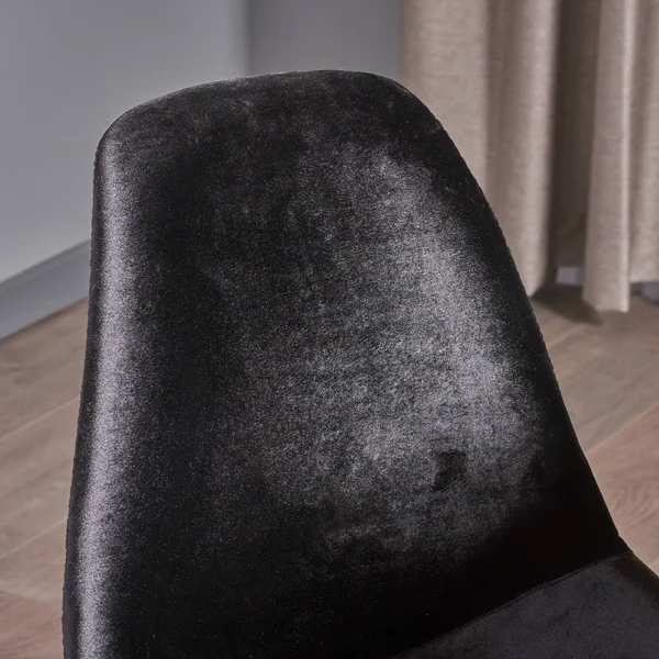 Christopher Knight Home Wilmette Mid-Century Velvet Eiffel Dining Chair (Set of 2) by, Black