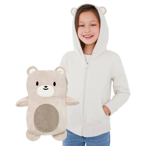 Kids& Cubcoats Bori The Bear Zip-Up Hoodie - Boy's, Size: 4-5, LT Beige