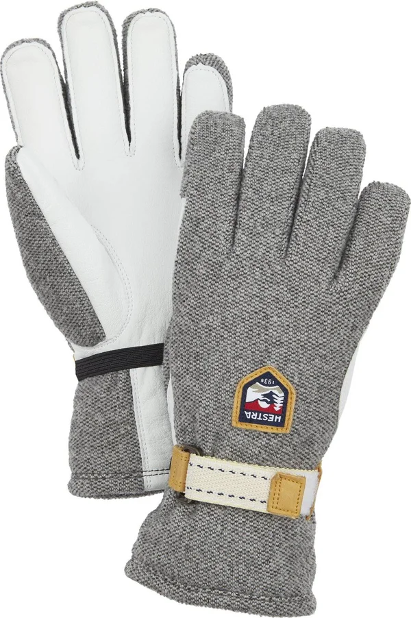Hestra Unisex Windstopper Tour 5 Finger Gloves Natural Grey XL/10