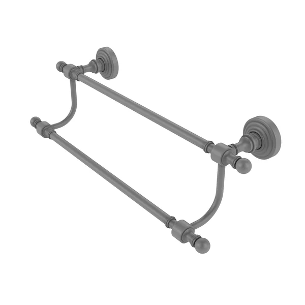 Allied Brass Retro Wave Collection 36 inch Double Towel Bar Matte Gray