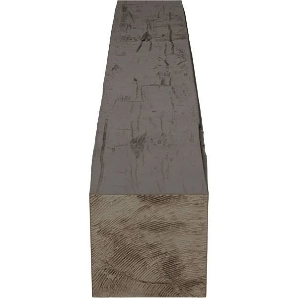 Ekena Millwork MANUHH06X08X60HD 6x22H x 8x22D x 60x22W Hand Hewn Faux Wood Fireplace Mantel - Natural Honey Dew