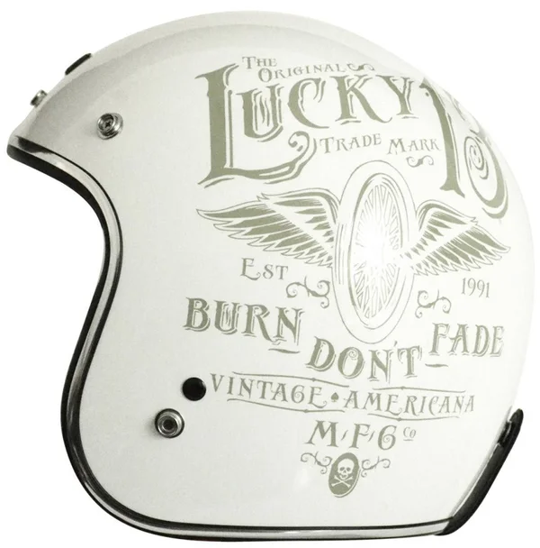 Origine Primo Flying Wheel Jet Helmet, White, Size Xs