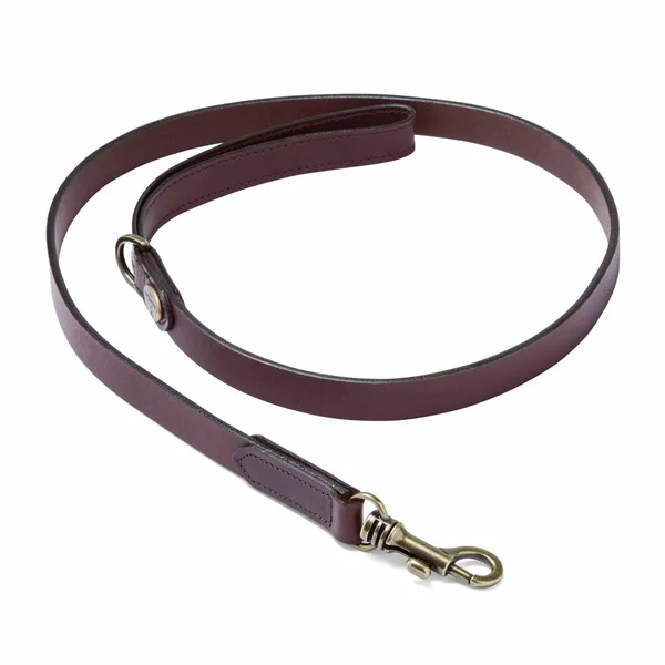 Le Chameau Leather Dog Lead - Marron Fonce