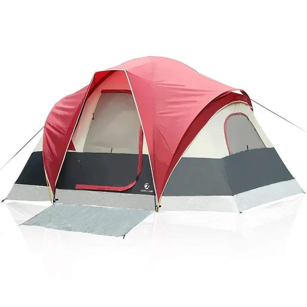 Alpha Camp 6 Person Camping Tent Extended Dome Design