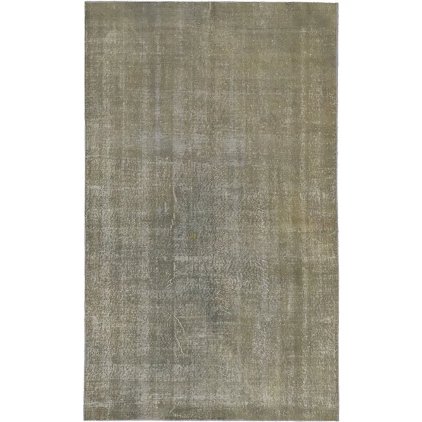 ECARPETGALLERY Hand-Knotted Color Transition Green, Grey Wool Rug (5&0 x 8&0)