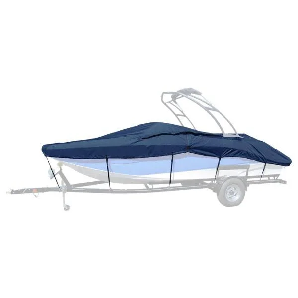 Taylor Made Trailerite Semi Custom Boat Cover Euro Style Tournament Ski Boat Wakeboard Tower - Navy - 102x22 - 23&5x22-24&4x22 7