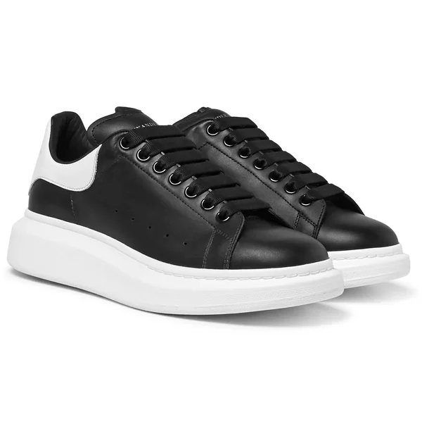 Alexander McQueen Oversized Leather Sneakers - Black