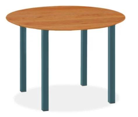 Room & Board, Modern Parsons Leg 42 Diameter Round Table w/ 2x22 Leg, Cherry Top w/ Slate Base