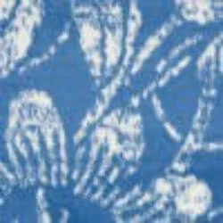 4' x 6' Blue and Ivory Floral Vines Area Rug