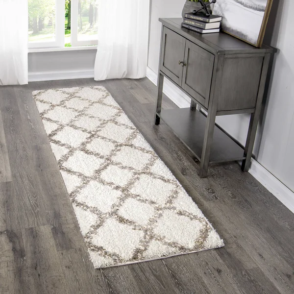 Palmetto Living Cotton Tail Belmar 5&3x22 x 7&6x22 Area Rug - White