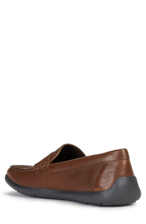 Geox Men's Devan Leather Moccasins - Brown - Loafers