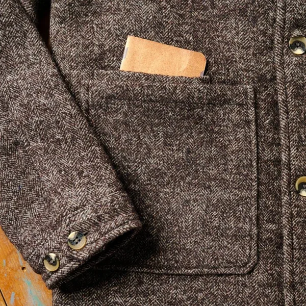 Wesley Wool Jacket, Brown - XXL