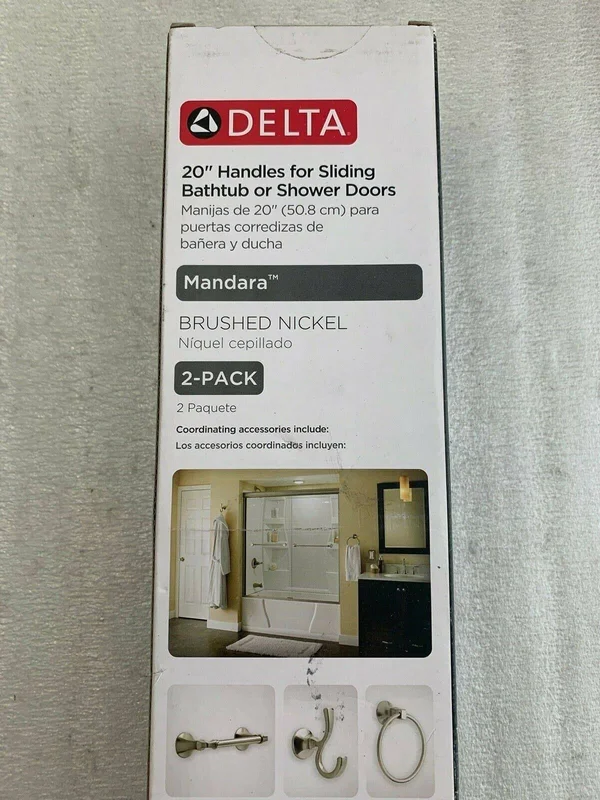 Delta Mandara 20 in. Handle for Sliding Shower or Bathtub DOOR, Nickel
