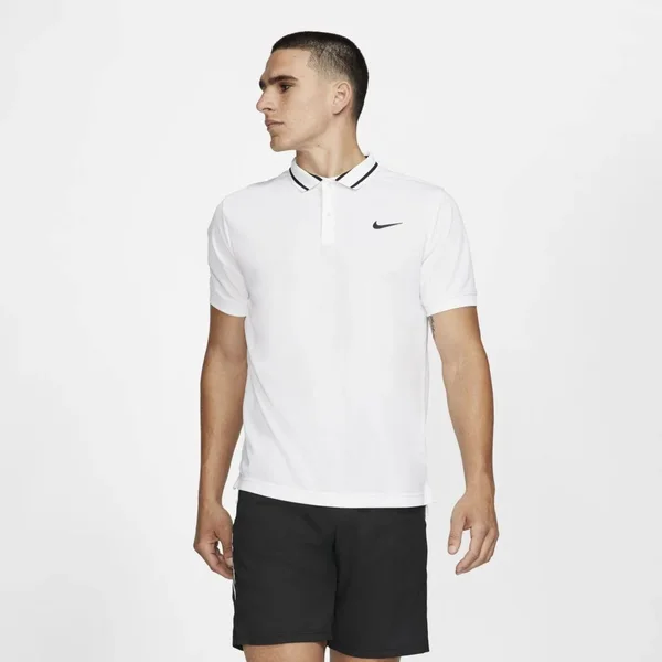 Nike NikeCourt Dry Polo Pique White/Black/Black - Men's, Size: XL