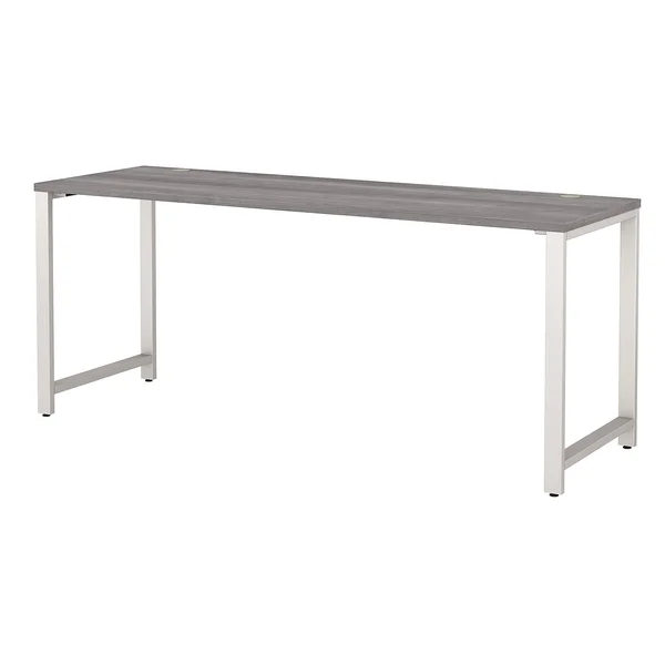 Bush Business Furniture 400 Series 72w x 24d Table Desk with Metal Legs, Platinum Gray