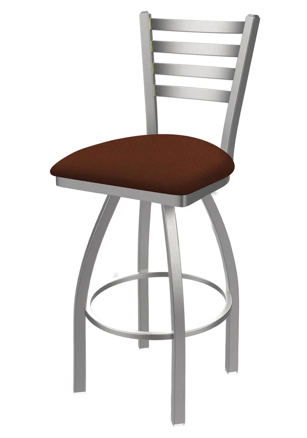 Holland Bar Stool 410 Jackie 25x22 Swivel Counter Stool with Stainless Finish and Rein Adobe Seat