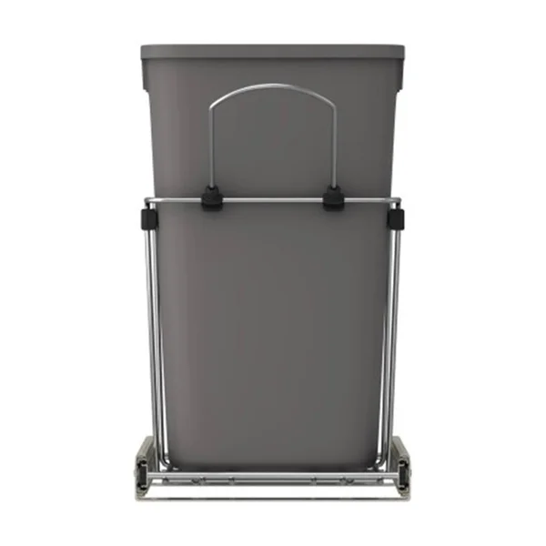 Rev-A-Shelf RV-12KD-13C-S Single 35 Quart Cabinet Pullout Waste Container - Gray