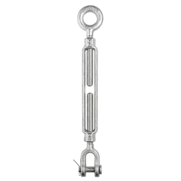 Chicago Hardware 02657 4 Turnbuckle, Jaw & Eye, Galv, 3/4 x 18 in