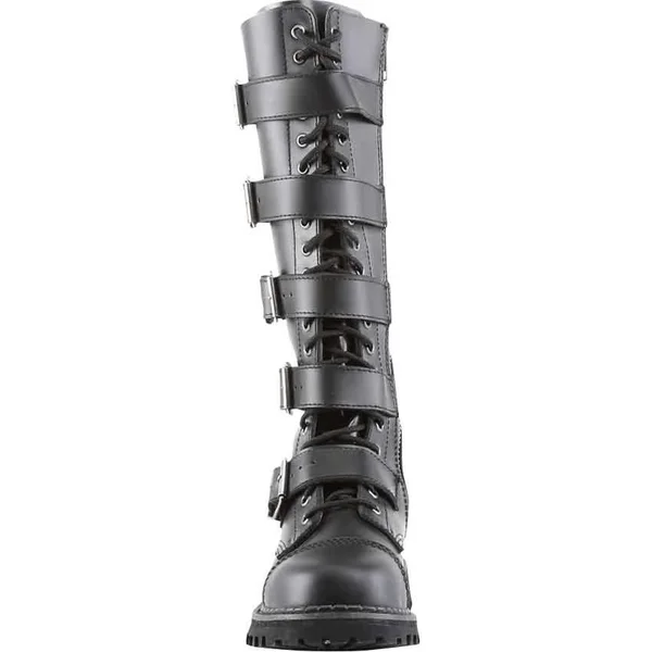 Demonia Riot-20 - Black Leather