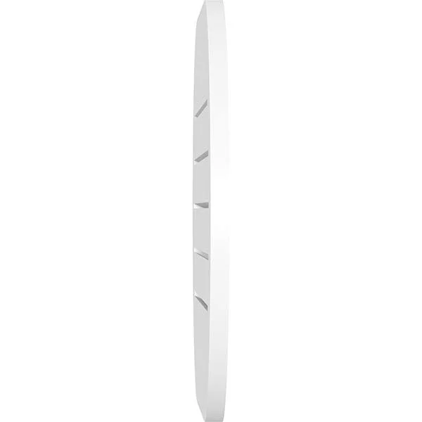 Ekena Millwork GVPRE32X1801SF 32x22W x 18x22H Horizontal Round Ended Surface Mount PVC Gable Vent: Functional, w/ 3-1/2x22W x 1x
