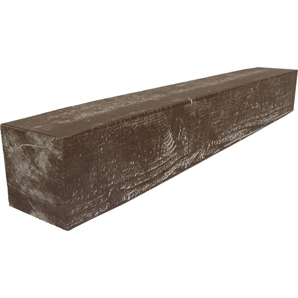 Ekena Millwork MANURS08X12X48VM 8x22H x 12x22D x 48x22W Rough Sawn Faux Wood Fireplace Mantel, Vintage Mahogany