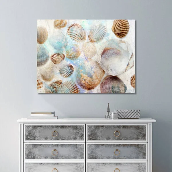 Picture Perfect International Shells 1x22 Giclee Print Canvas Wall Art - 24 Inches x 36 Inches x 1.5 Inches