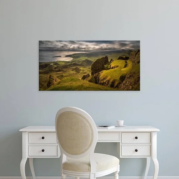 Easy Art Prints Panoramic Images's 'The Table in Quiraing at Trotternish Ridge - Isle of Skye, Scotland' Canvas Art - 20 x 40 - C