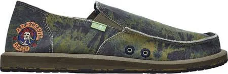 Sanuk Mens Vagabond Grateful Dead Green Navy 8
