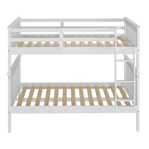 Donco Kids Mission Bunk Bed - Full/Full, White