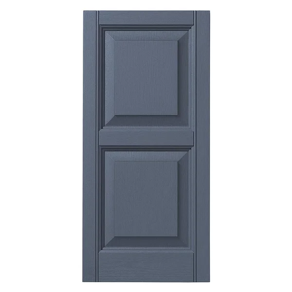 Ply Gem 15 in. x 35 in. Raised Panel Polypropylene Shutter Pair in Blue