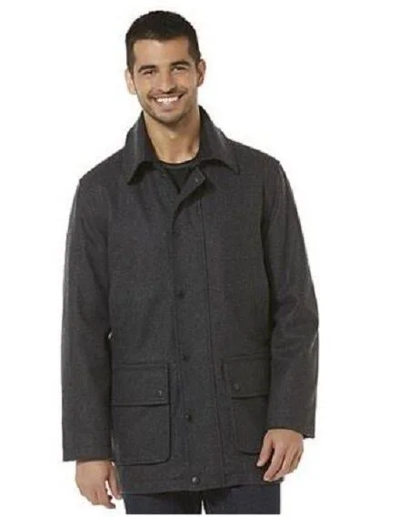 Calvin Klein Soft Shell Hood Full-Zip Jacket - Mens, XL, Iron