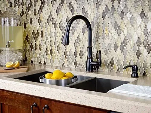 Pfister Wheaton 1-Handle Pull-Down Kitchen Faucet with Soap Dispenser, Tuscan Bronze