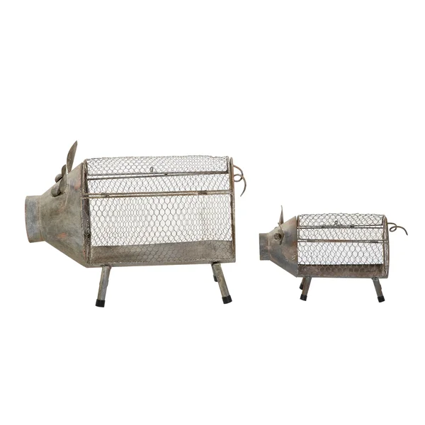 ( Set of 2 ) Brown Metal Farmhouse Planter - 26