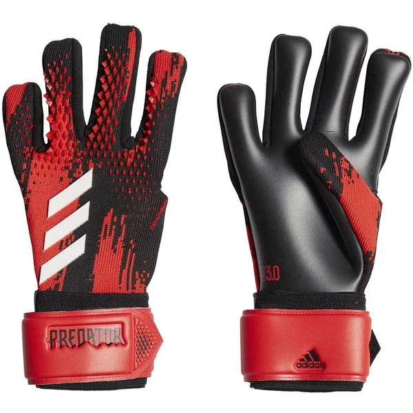 Adidas Predator 20 League Soccer Goalkeeper Gloves - Size 10, Black/Red
