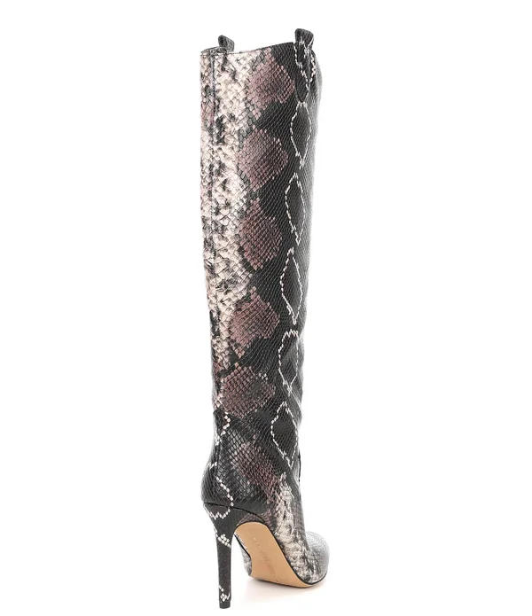 Vince Camuto Kervana Womens Embossed Knee-High Boots