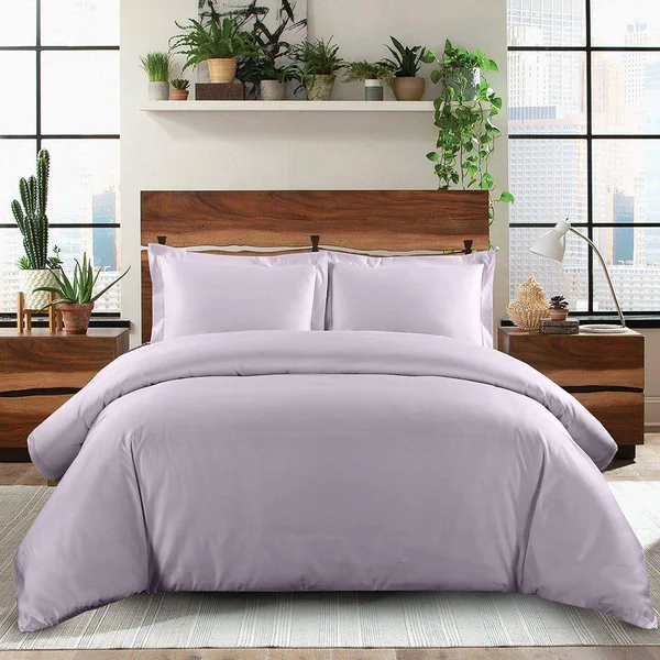 Solid 600TC Duvet Cover Set Full/Queen, Blue