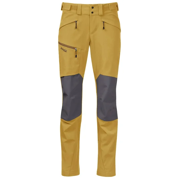 Bergans Rabot 365 Hybrid Pant Yellow - Womens Merino Full-Length Trousers, Size - Color Mustard Yellow - Solid Dark Grey