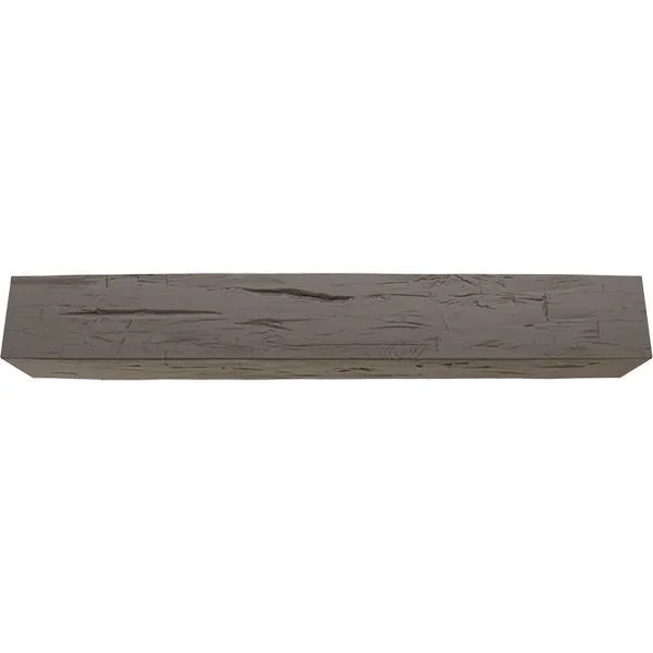 Ekena Millwork MANUHH06X08X60HD 6x22H x 8x22D x 60x22W Hand Hewn Faux Wood Fireplace Mantel - Natural Honey Dew